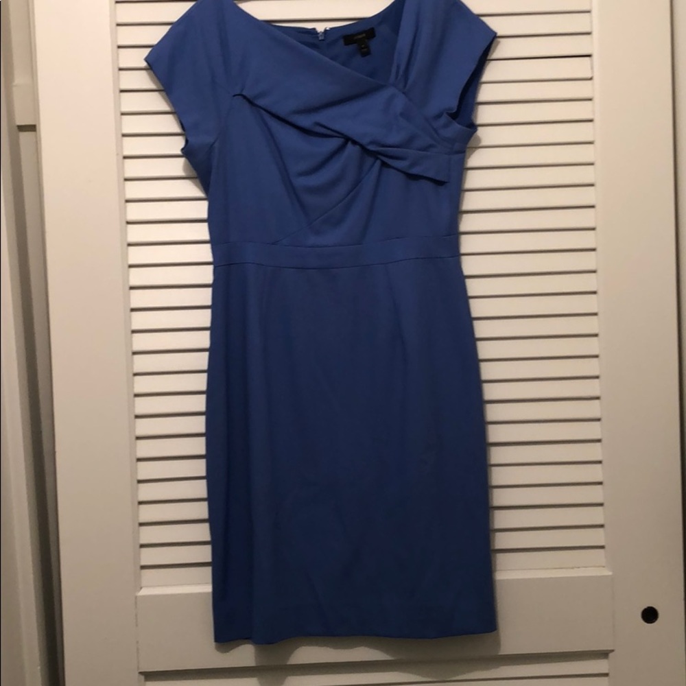 J crew asymmetrical neckline dress